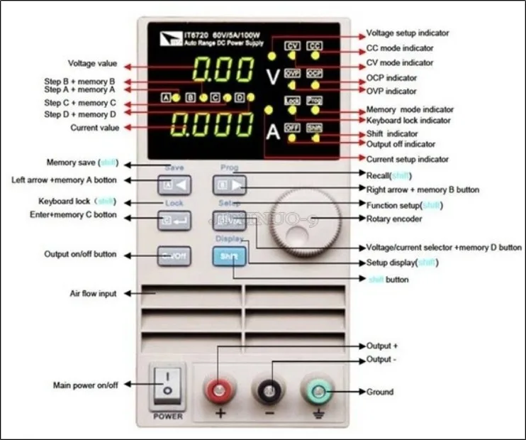 1 buah Catu Daya DC yang Dapat - Programmable Dc Power Supply 60V 5A ulasan dan harga