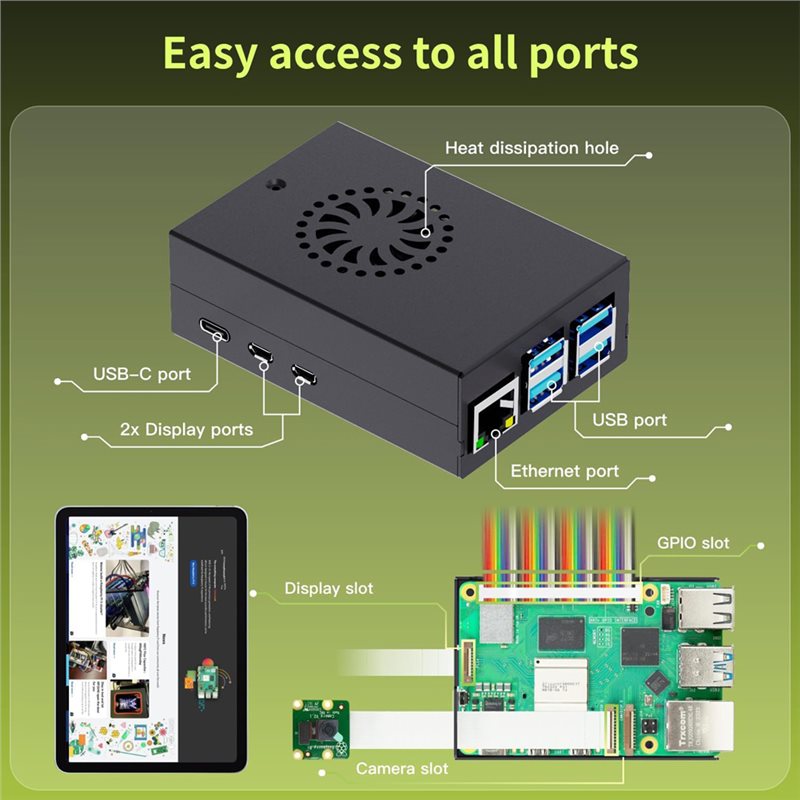 T23C untuk Kit Pemula Irasptek - Raspberry Pi 5 8Gb Kit ulasan dan harga