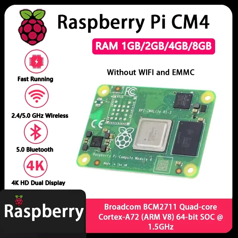 Raspberry Pi CM4 dengan RAM 1G - Raspberry Pi Compute Module 4 8Gb 32Gb ulasan dan harga